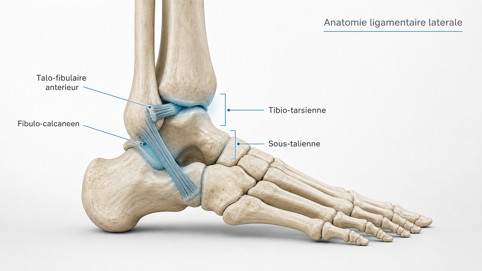 Anatomie ligamentaire latérale de la cheville